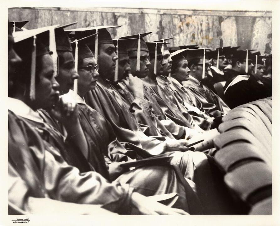 Graduates seated at MSU Denver's first commencement