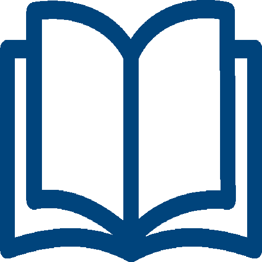 Blue open book icon